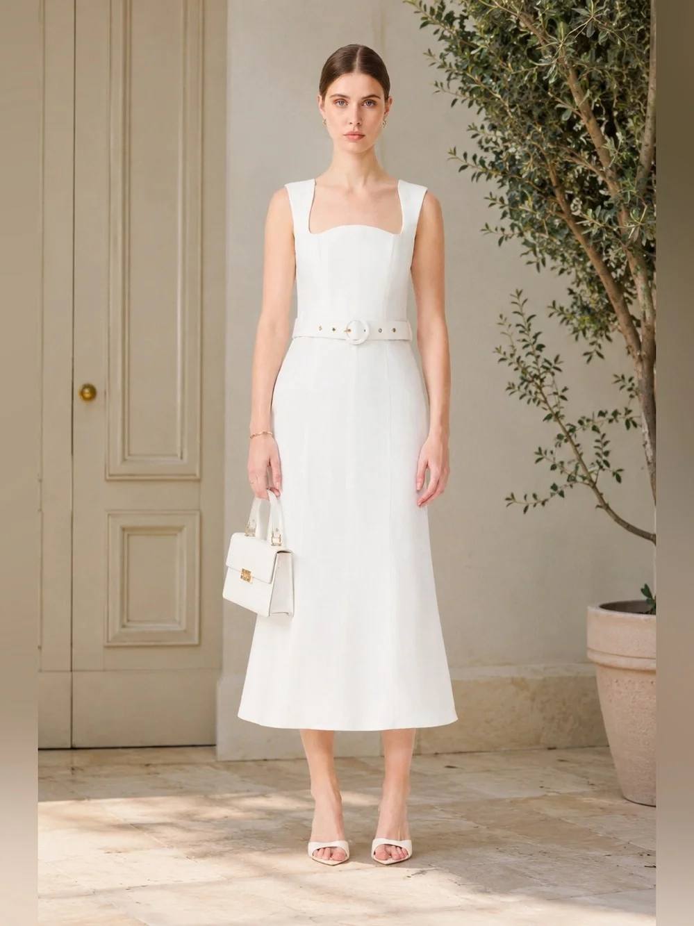 ELLIATT Women’s Nydia Fit & Flare Maxi in White Dress Size S NWT - Picture 1 of 8